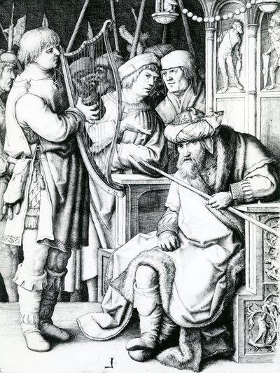 David Playing the Harp for Saul by Lucas van Leyden